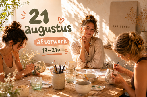 AFTER WORK Pottery Painting Vrijdag 21 augustus 17u00 - 21u00