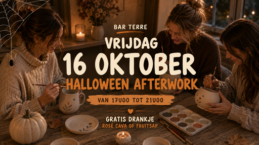 AFTER WORK Pottery Painting Vrijdag 16 oktober 17u00 - 21u00