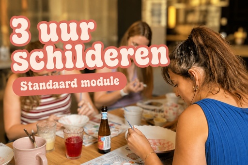 Paintsessie 3 uur  -  Zaterdag en zondag van 11u00 tot 18u00
